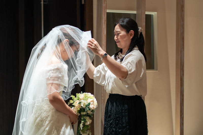 チャペルでセレモニー大切な家族と一緒に