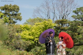 日本庭園での和装撮影