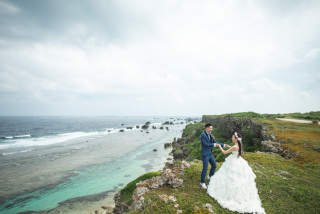 崖の上でフォト