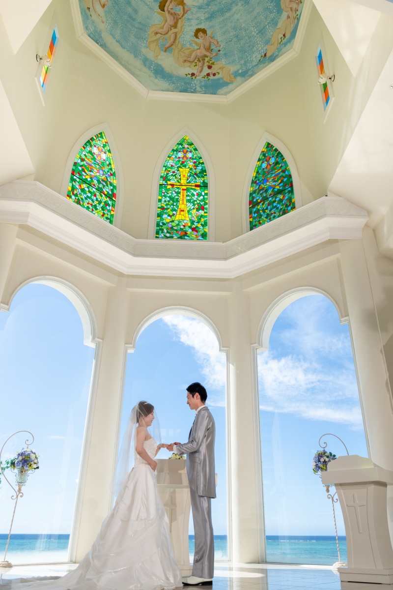 「結婚式のようなチャペルセレモニーフォト」★リザンシーパーク編