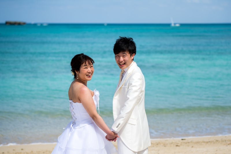 お客様の撮影レポート【おんなそんビーチフォトアルバムパッケージ】★結婚記念