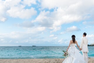 お客様の撮影レポート【おんなそんビーチフォトアルバムパッケージ】★結婚記念