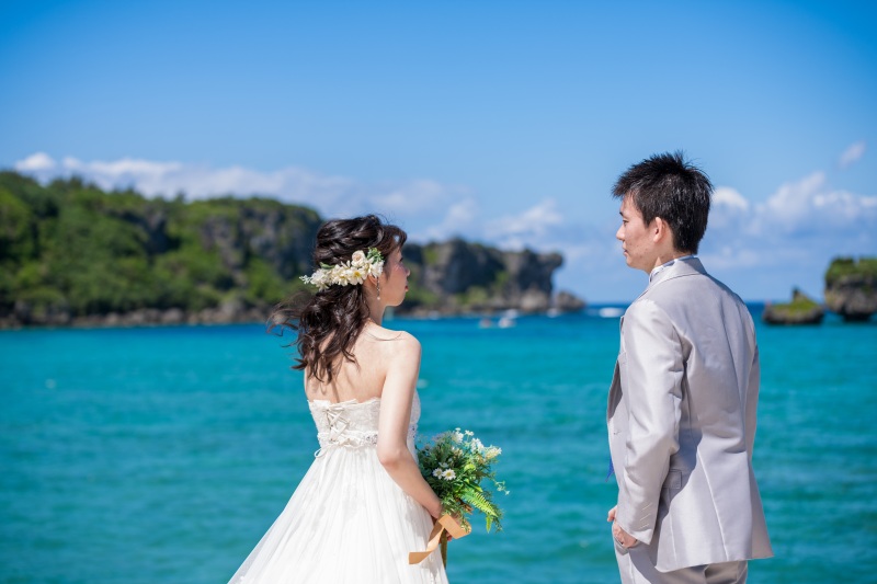 お客様の撮影レポート【おんなそんビーチフォトアルバムパッケージ】★結婚記念