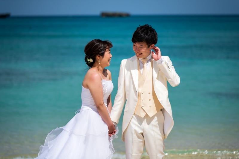 お客様の撮影レポート【おんなそんビーチフォトアルバムパッケージ】★結婚記念