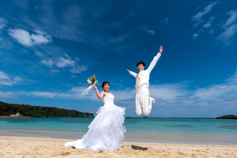 お客様の撮影レポート【おんなそんビーチフォトアルバムパッケージ】★結婚記念