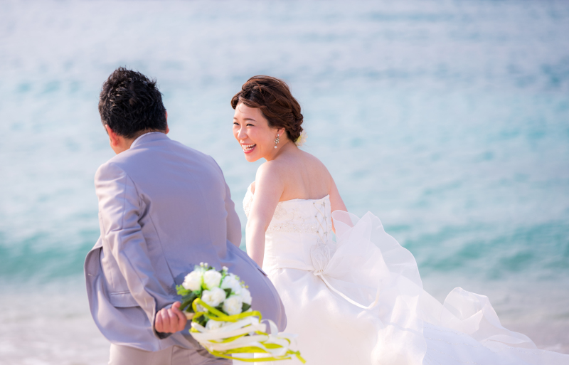お客様の撮影レポート【おんなそんビーチフォト アルバムパッケージ】★ご結婚記念
