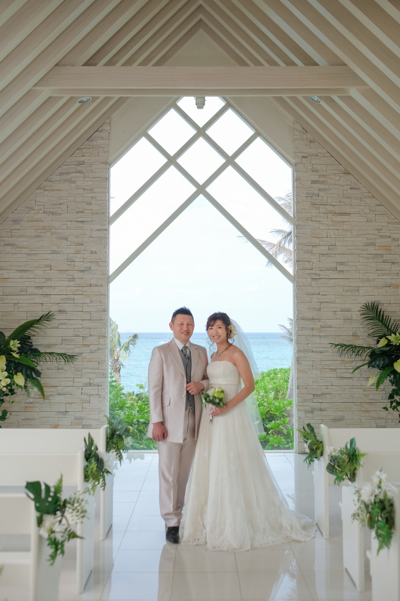 お客様の撮影レポート【ムーンビーチ&チャペル プレミアムフォトプラン】結婚記念