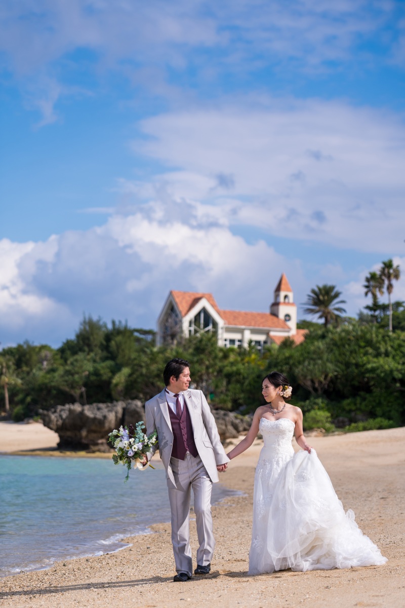 お客様の撮影レポート【おんなそんビーチフォトアルバムパッケージ】★結婚記念