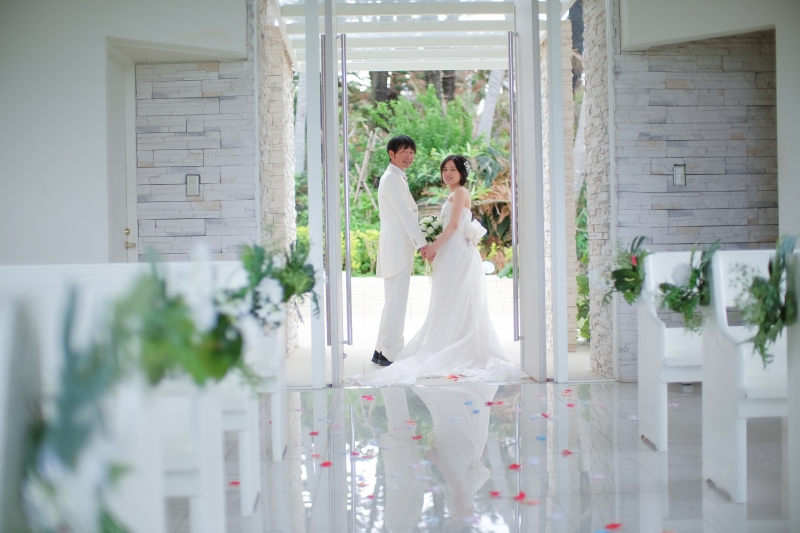 お客様の撮影レポート【ムーンビーチ&チャペルプレミアムフォトプラン】★結婚記念