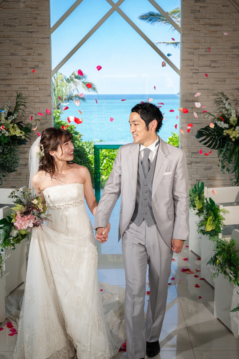 「まるで結婚式のようなチャペルセレモニーフォト」★ムーンビーチ編★