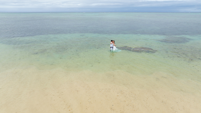 恩納村の素晴らしいロケーションを満喫!スタジオムーン【ドローン撮影】