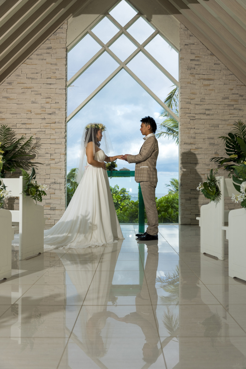 お客様の撮影レポート【ムーンビーチ＆チャペルプレミアムフォト】★お子様同行