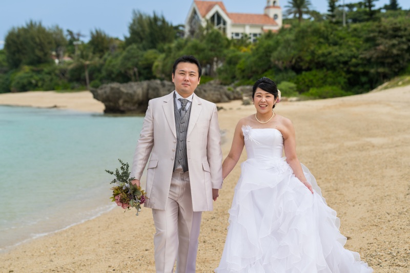 お客様の撮影レポート【おんなそんビーチフォトアルバムパッケージ】★結婚記念