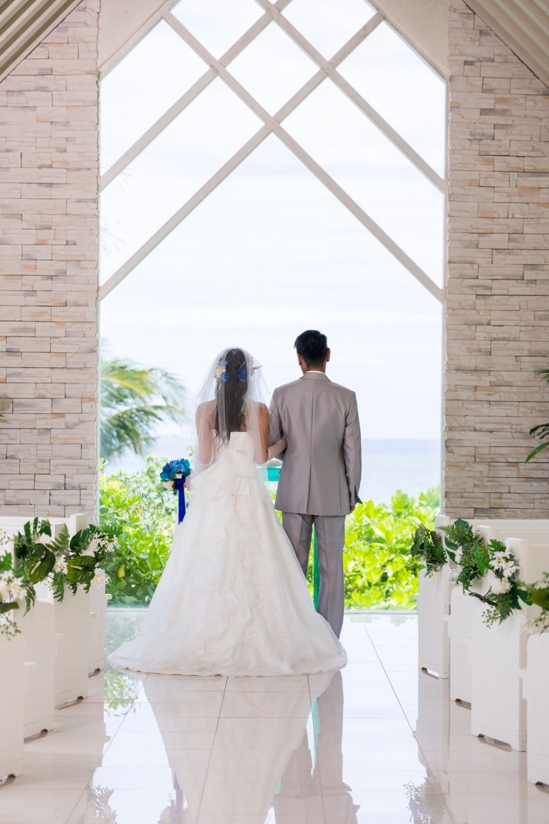 お客様の撮影レポート【ムーンビーチ＆チャペルプレミアムフォト】