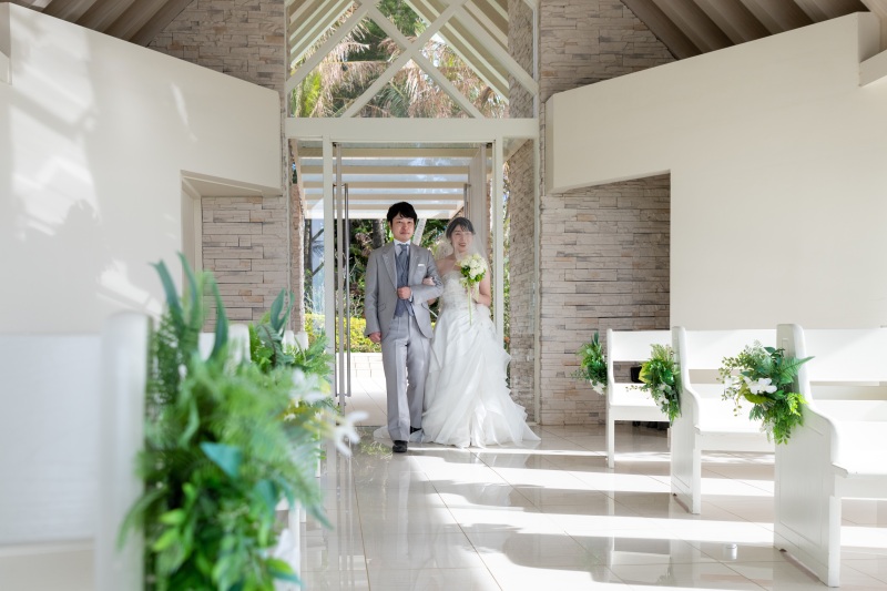 「まるで結婚式のようなチャペルセレモニーフォト」★ムーンビーチ編★
