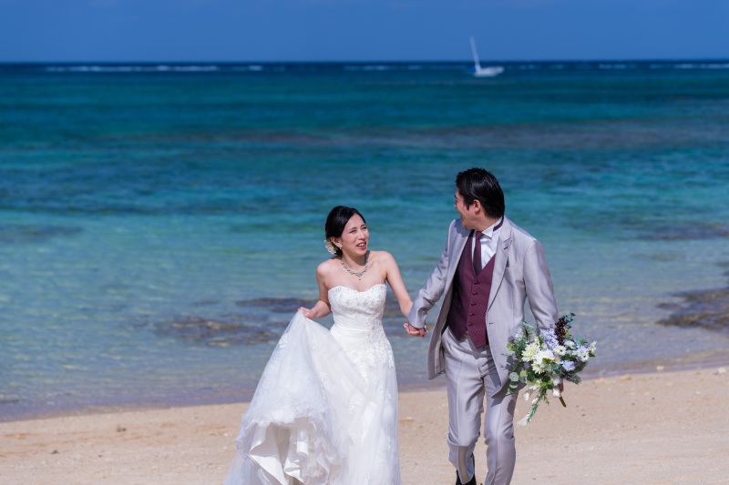 お客様の撮影レポート【おんなそんビーチフォトアルバムパッケージ】★結婚記念