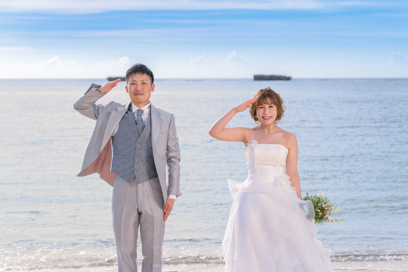 1月撮影まで毎月5組限定55000円！【ドローン写真付★おんなそんビーチフォト】