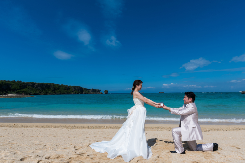 お客様の撮影レポート【おんなそんビーチフォトアルバムパッケージ】★結婚記念