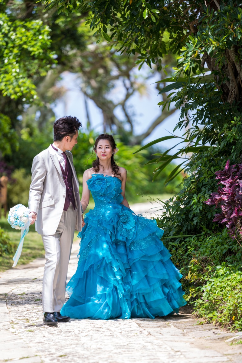 お客様の撮影レポート【ムーンビーチ＆チャペルプレミアムフォト】★ドレスチェンジ