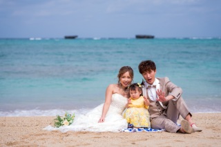 お客様の撮影レポート【おんなそんビーチフォトアルバムパッケージ】★お子様同伴