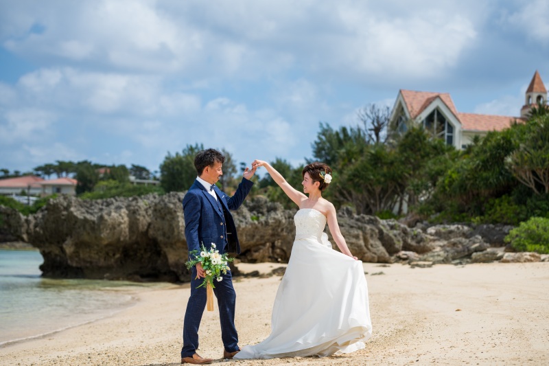 お客様の撮影レポート【おんなそんビーチフォトアルバムパッケージ】★結婚記念