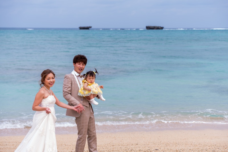 お客様の撮影レポート【おんなそんビーチフォトアルバムパッケージ】★お子様同伴