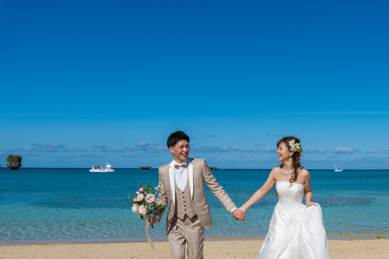 お客様の撮影レポート【おんなそんビーチフォトアルバムパッケージ】★結婚記念