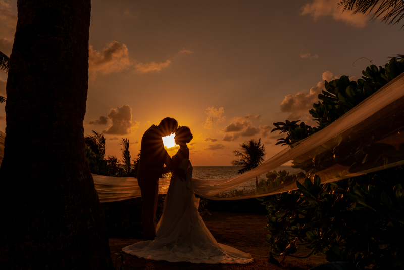 お客様の撮影レポート【ムーンビーチ＆チャペルプレミアムフォト】★サンセット