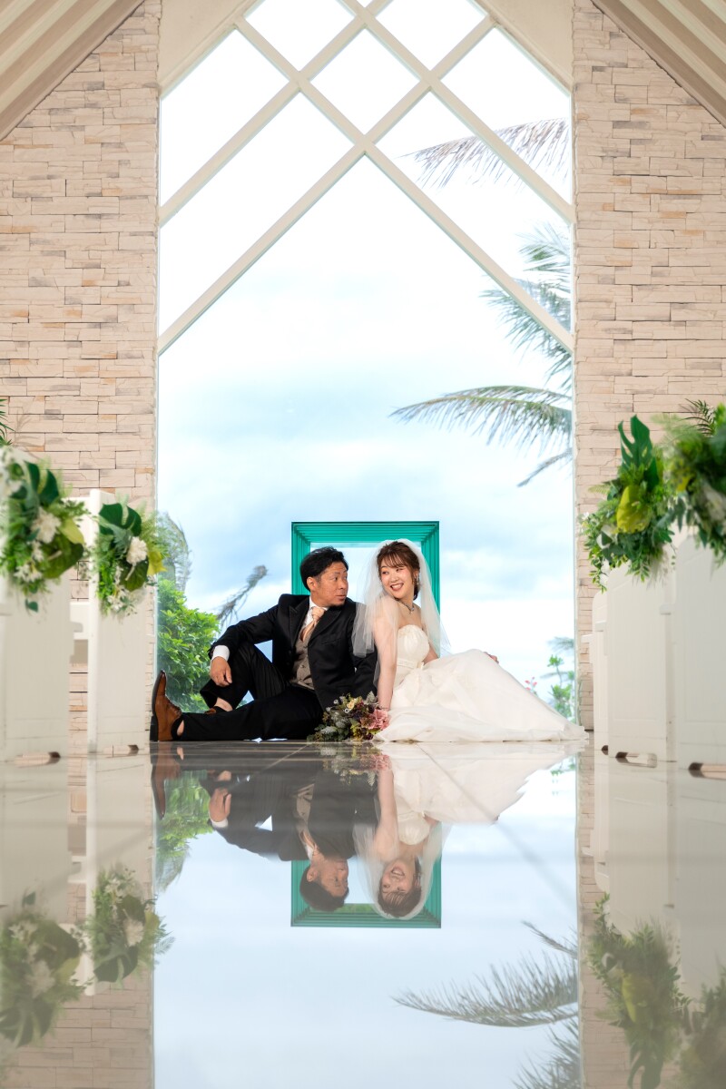 「まるで結婚式のようなチャペルセレモニーフォト」★ムーンビーチ編★