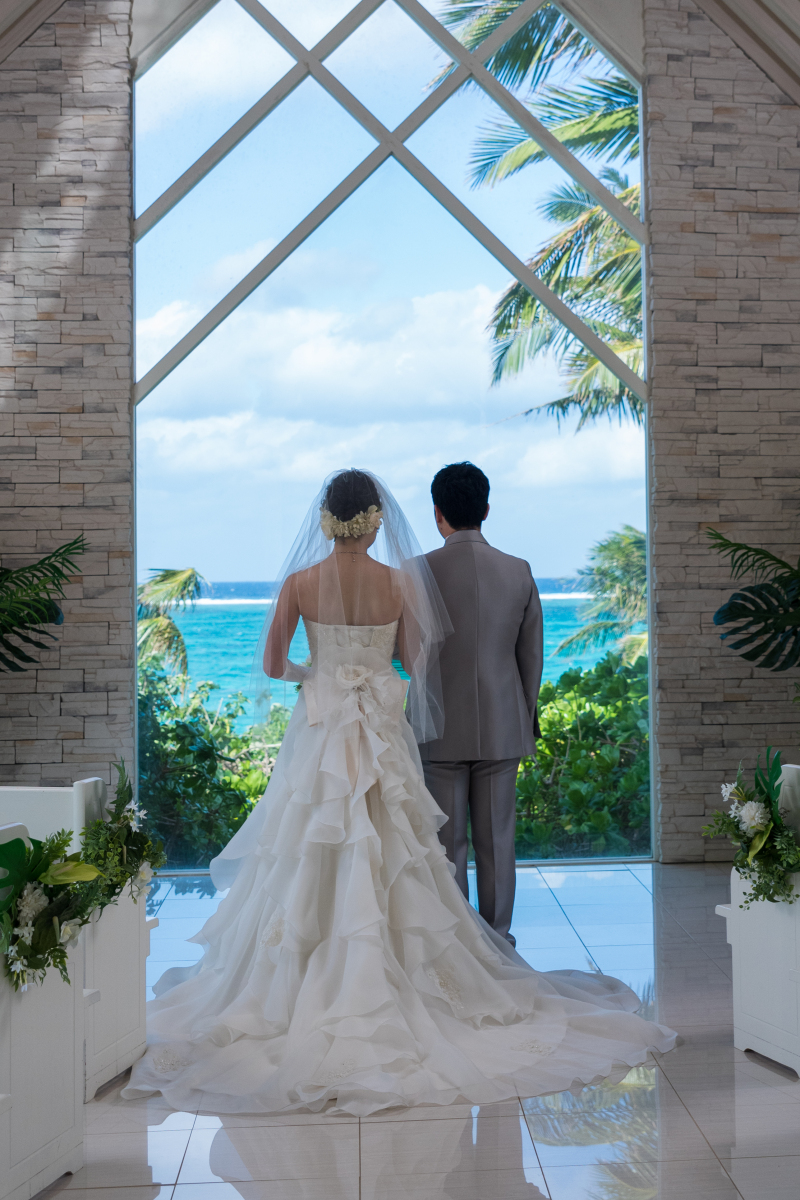 お客様の撮影レポート【ムーンビーチ&チャペルプレミアムフォト】★結婚記念
