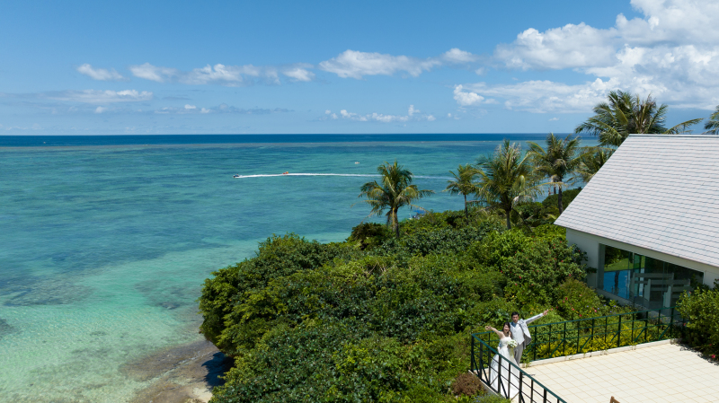 スタジオムーンのドローン撮影【恩納村の素晴らしいロケーション】