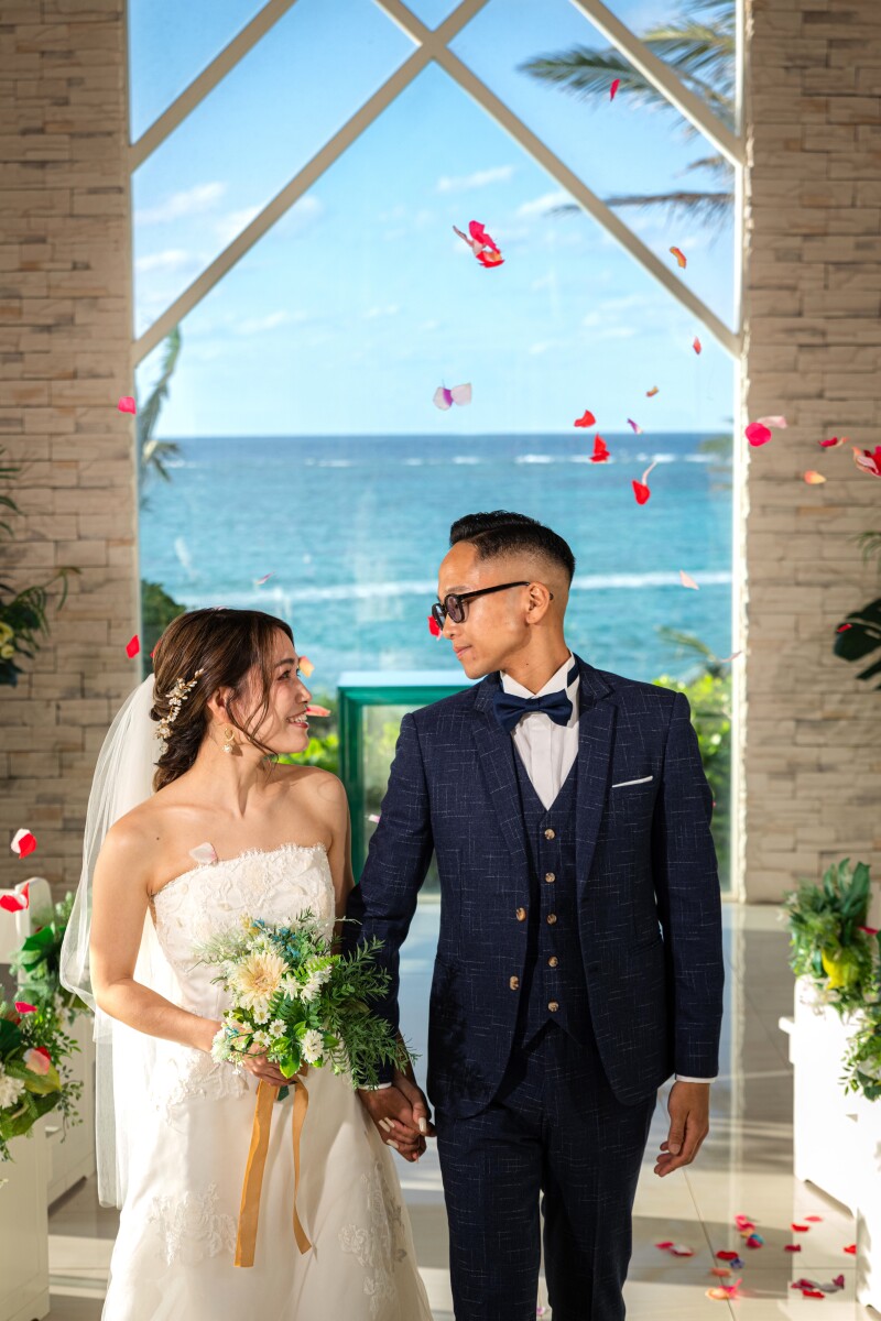 「まるで結婚式のようなチャペルセレモニーフォト」★ムーンビーチ編★