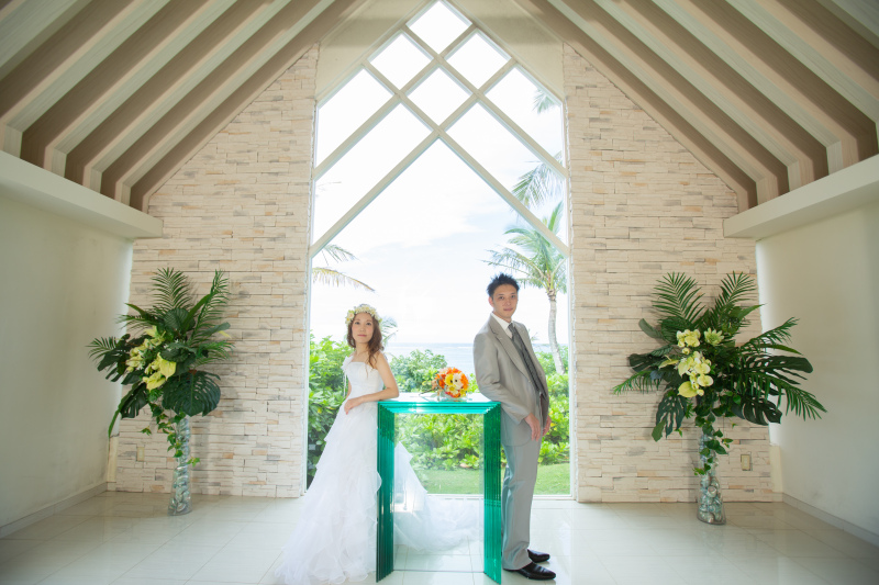 お客様の撮影レポート【ムーンビーチ&チャペルプレミアムフォト】★ご家族同行