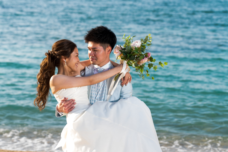 お客様の撮影レポート【おんなそんビーチフォトアルバムパッケージ】★結婚記念