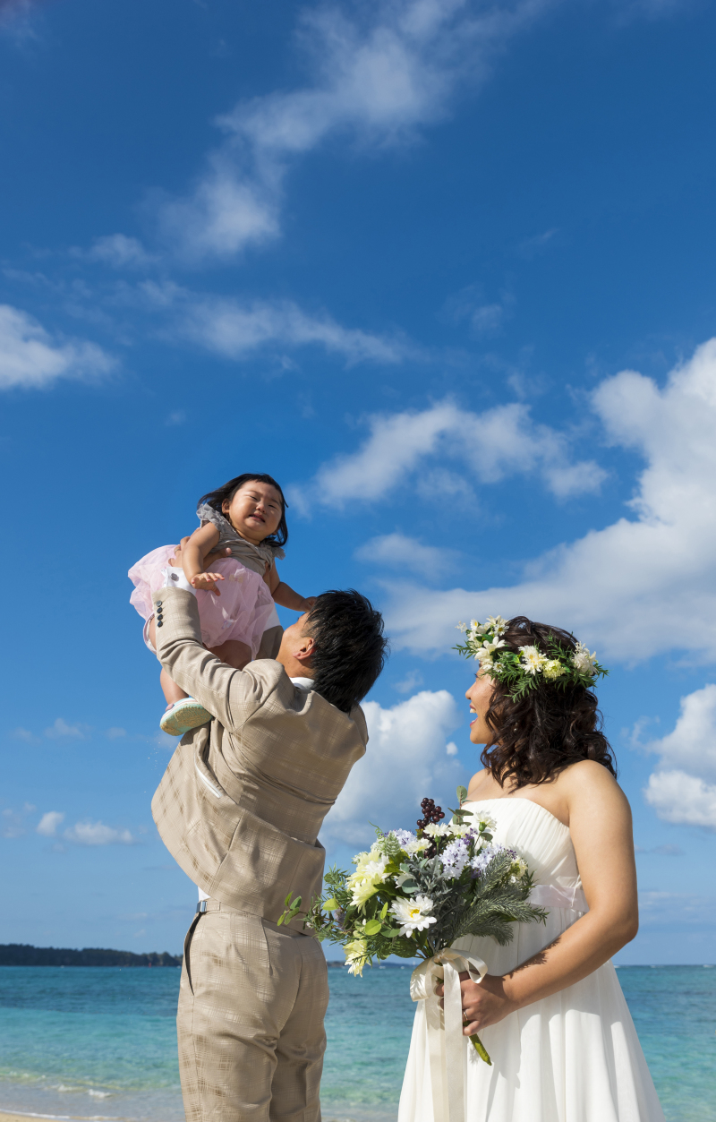 お客様の撮影レポート【ムーンビーチ＆チャペルプレミアムフォト】★お子様同行