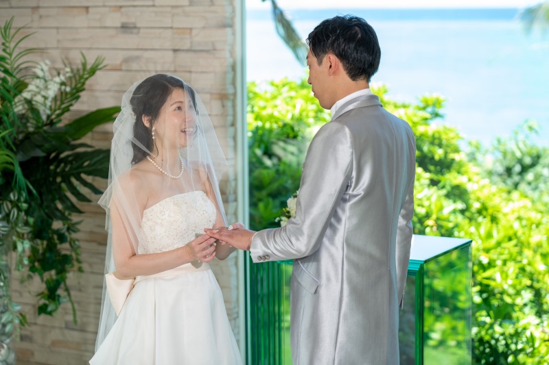 「結婚式のようなチャペルセレモニーフォト」★ムーンビーチ編