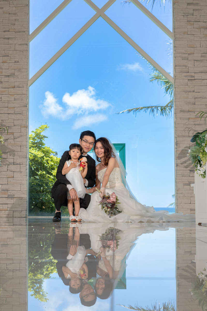 「まるで結婚式のようなチャペルセレモニーフォト」★ムーンビーチ編★