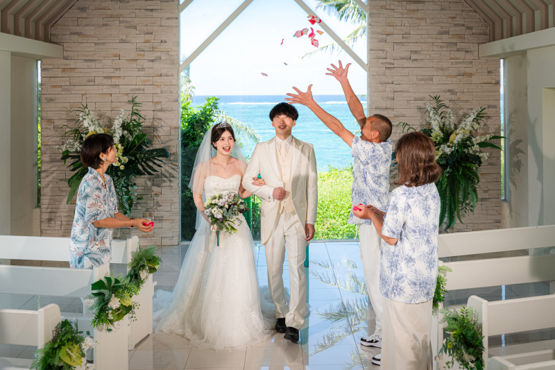 「まるで結婚式のようなチャペルセレモニーフォト」★ムーンビーチ編★