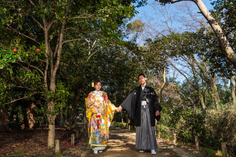 おすすめ!和洋装の贅沢プラン【ドレスでビーチフォト@沖縄+和装@京都下鴨神社】