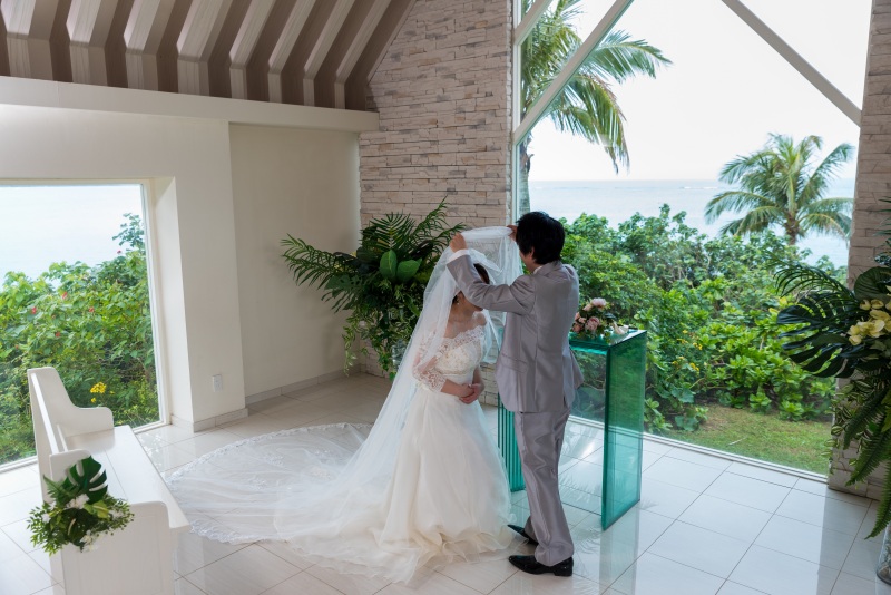 お客様の撮影レポート【ムーンビーチ&チャペルプレミアムフォトプラン】★結婚記念
