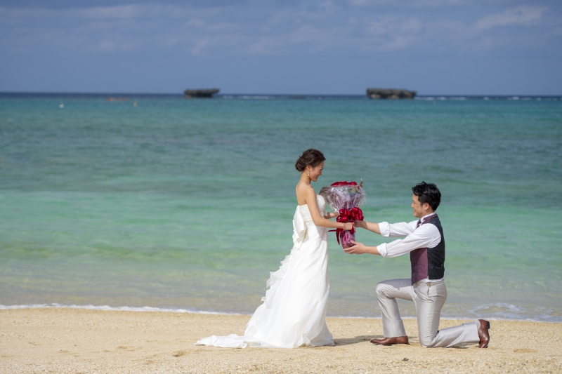 お客様の撮影レポート【おんなそんビーチフォトアルバムパッケージ】★前撮り