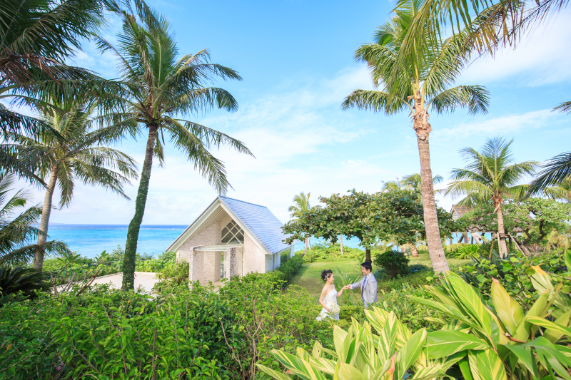 お客様の撮影レポート【ムーンビーチ&チャペルプレミアムフォト】