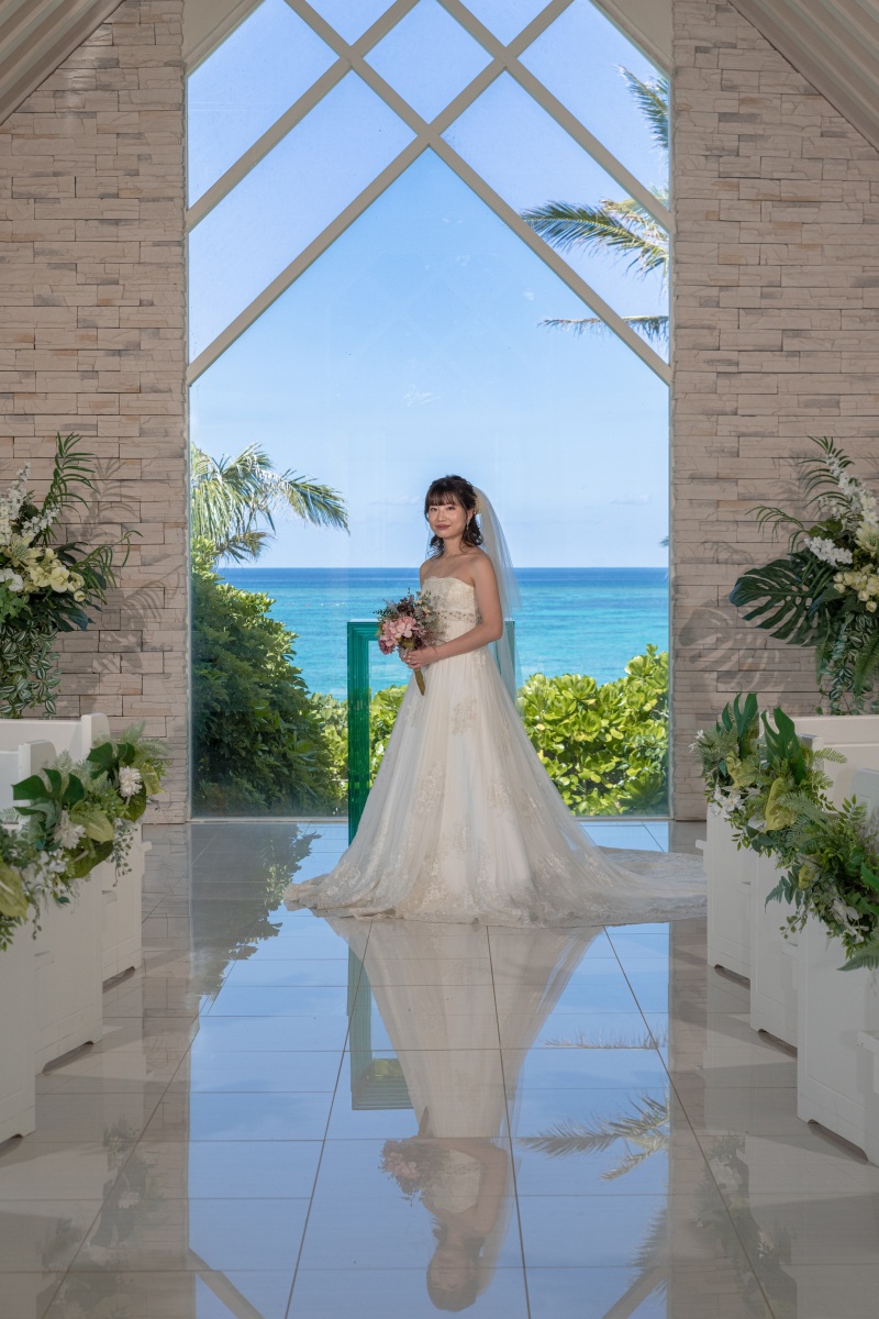 「まるで結婚式のようなチャペルセレモニーフォト」★ムーンビーチ編★
