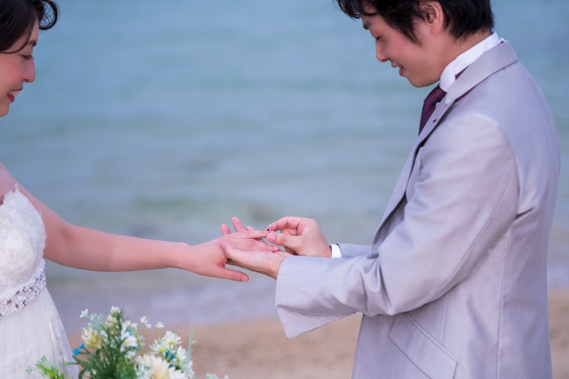 お客様の撮影レポート【おんなそんビーチフォトアルバムパッケージ】★結婚記念