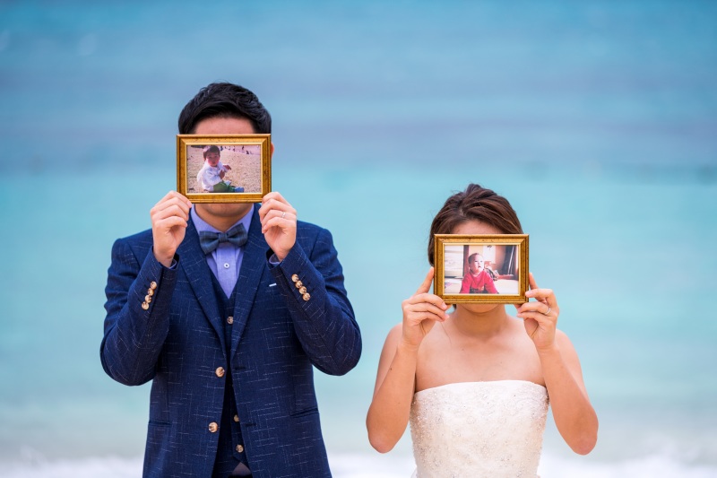 お客様の撮影レポート【ムーンビーチプレミアム アルバムパッケージ】★ドローン撮影