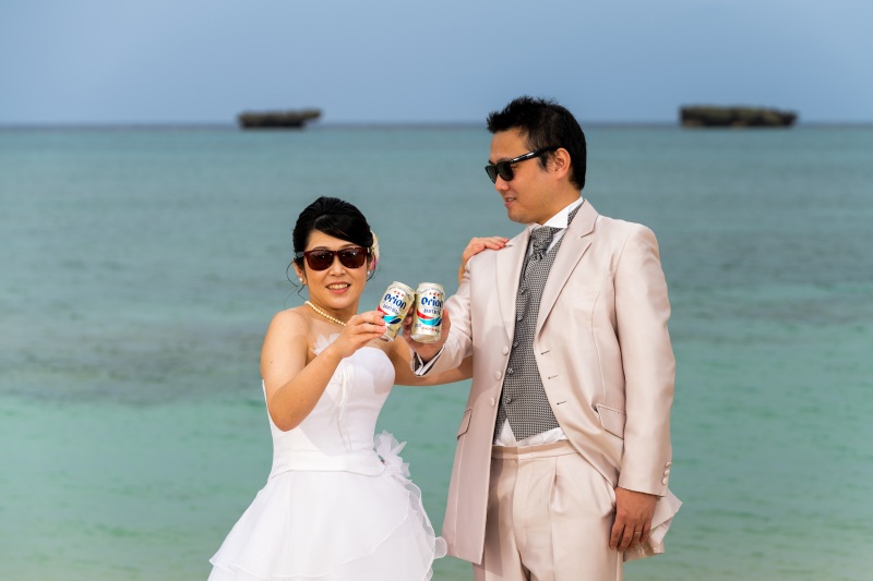 お客様の撮影レポート【おんなそんビーチフォトアルバムパッケージ】★結婚記念