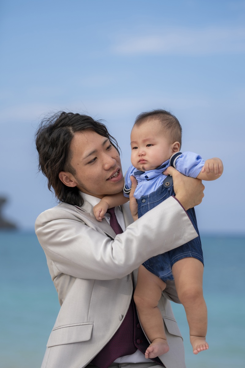 お客様の撮影レポート【おんなそんビーチフォトアルバムパッケージ】お子様同伴