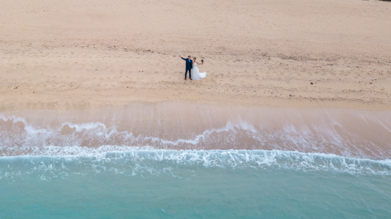 お客様の撮影レポート【ムーンビーチプレミアム アルバムパッケージ】★ドローン撮影