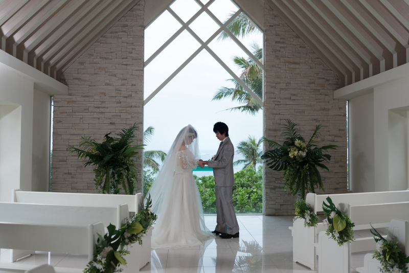 お客様の撮影レポート【ムーンビーチ&チャペルプレミアムフォトプラン】★結婚記念