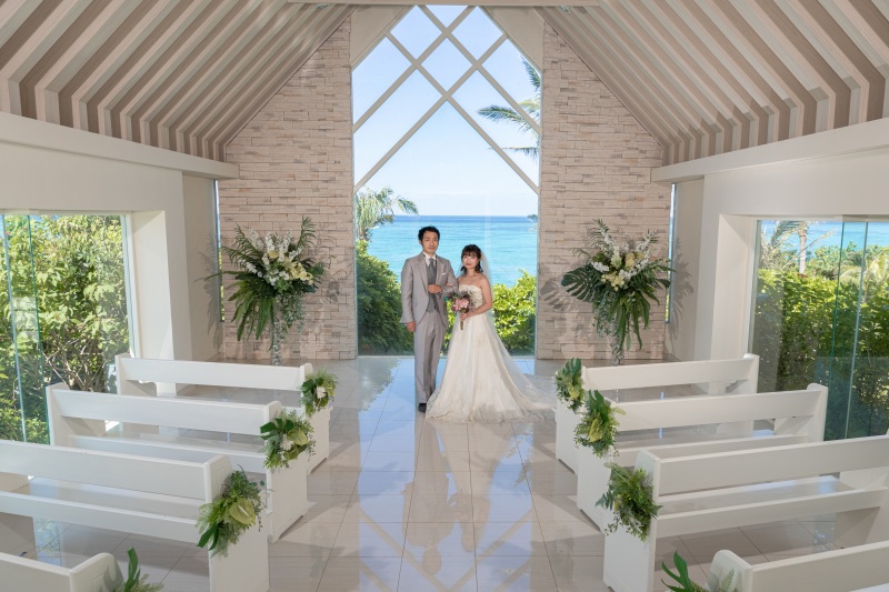 「まるで結婚式のようなチャペルセレモニーフォト」★ムーンビーチ編★
